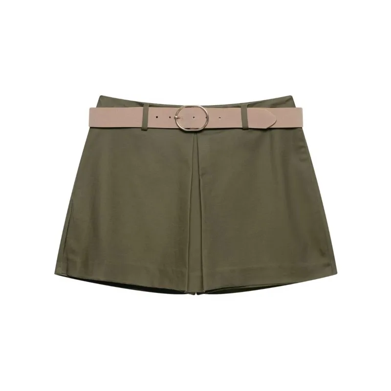 Women‘s Shorts 2026 Summer New Fashion Mid-waist Pleat With Belt Side Zip Casual Simple Female Shorts
Women‘s Shorts 2026 Summer New Fashion Mid-waist Pleat With Belt Side Zip Casual Simple Female Shorts