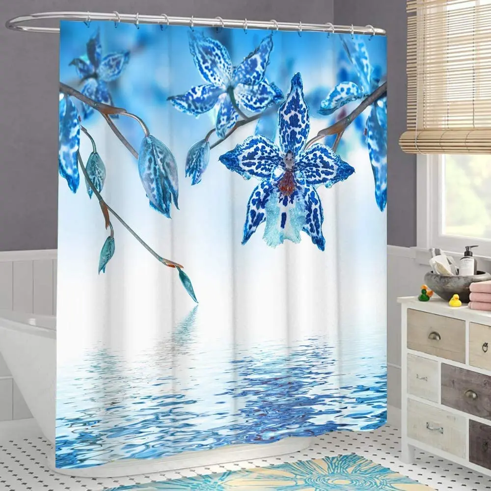 Blue Orchid Shower Curtain Natural Floral Reflection Painting Zen Spa Theme Bath Curtain Polyester Fabric Bathroom Curtain Hooks
Blue Orchid Shower Curtain Natural Floral Reflection Painting Zen Spa Theme Bath Curtain Polyester Fabric Bathroom Curtain Hooks