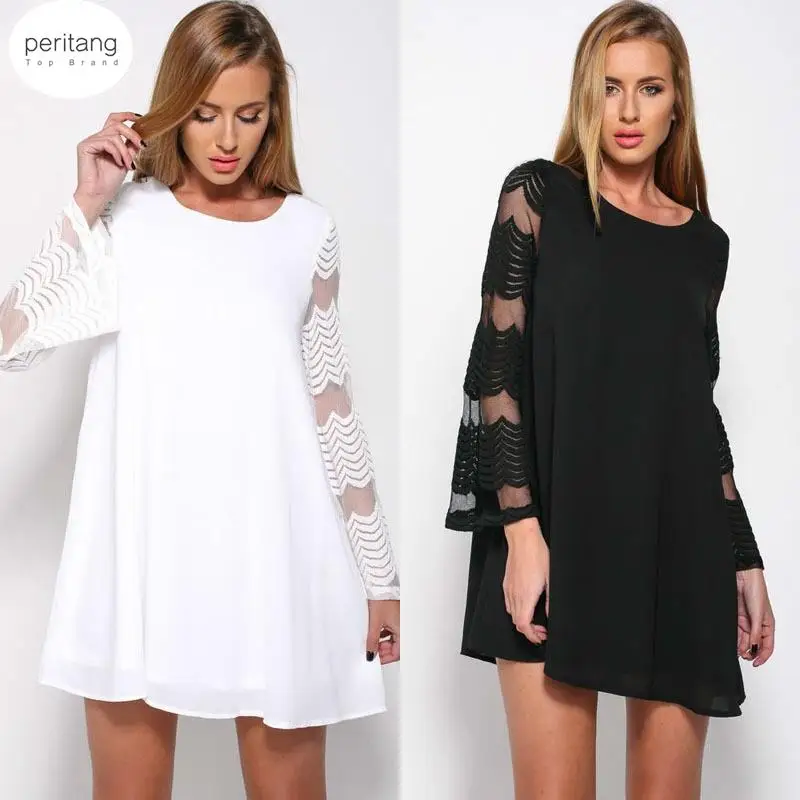 Women's Spring Summer Chiffon Cold Shoulder Tunic Top Swing T-Shirt Loose Dress Long-sleeved O Neck Mini Dresses Female
Women's Spring Summer Chiffon Cold Shoulder Tunic Top Swing T-Shirt Loose Dress Long-sleeved O Neck Mini Dresses Female