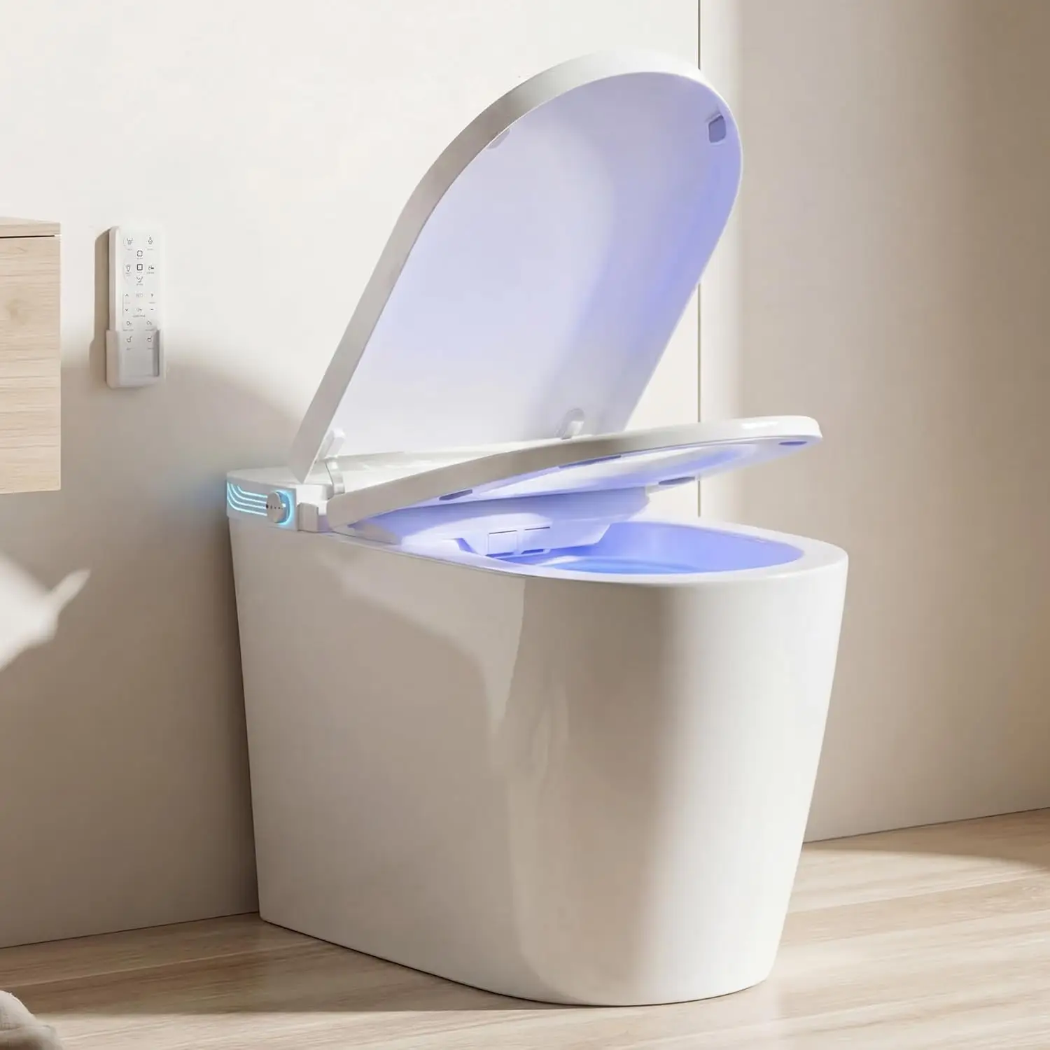 Smart Toilet with Bidet Built In, Heated Seat, Auto Flush, Auto Soft-Close Seat & Lid, Foot Sensor, Warm Water Wash&Air, Custom
Smart Toilet with Bidet Built In, Heated Seat, Auto Flush, Auto Soft-Close Seat & Lid, Foot Sensor, Warm Water Wash&Air, Custom