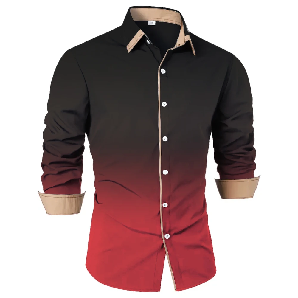 Men's Long-Sleeved Shirt Loose Shirt Classic 10 Colors Gradual Change Fashion Casual Lapel Comfortable Men's Top Clothing
Men's Long-Sleeved Shirt Loose Shirt Classic 10 Colors Gradual Change Fashion Casual Lapel Comfortable Men's Top Clothing