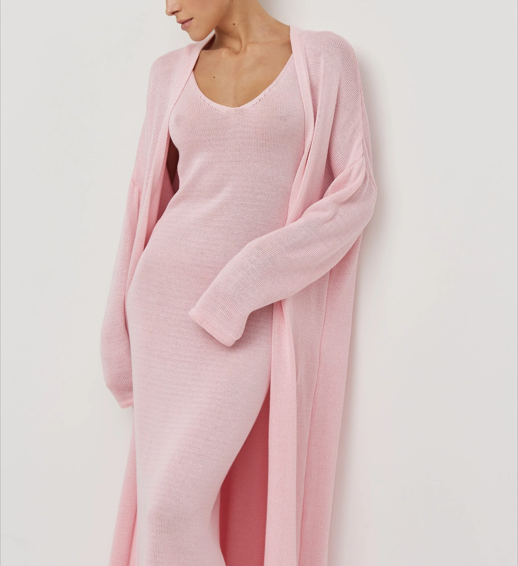 Knitwear Long Dress Outfits Women Loose Cardigan V-Neck Ribbed Two Piece Set Party Looks Female Knit Dress Sets Outerwear Casual
Knitwear Long Dress Outfits Women Loose Cardigan V-Neck Ribbed Two Piece Set Party Looks Female Knit Dress Sets Outerwear Casual