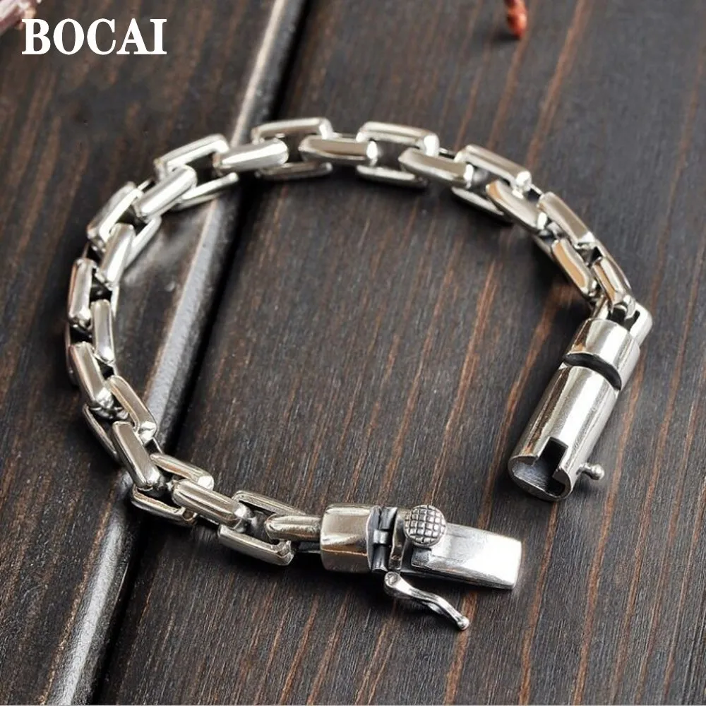 Новые оригинальные парные модели BOCAI, серебряная цепочка S925, ювелирные изделия, аксессуары, индивидуальная цепочка с крестом, браслет для мужчин и женщин
Новые оригинальные парные модели BOCAI, серебряная цепочка S925, ювелирные изделия, аксессуары, индивидуальная цепочка с крестом, браслет для мужчин и женщин