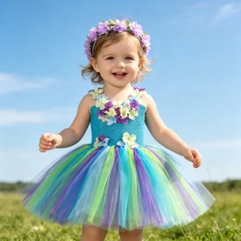 Jungle Fairy Tulle Tutu Dress with Flower Headband, Kids Halloween Stage Performance Costume, Little Girls Princess Outfit
Jungle Fairy Tulle Tutu Dress with Flower Headband, Kids Halloween Stage Performance Costume, Little Girls Princess Outfit