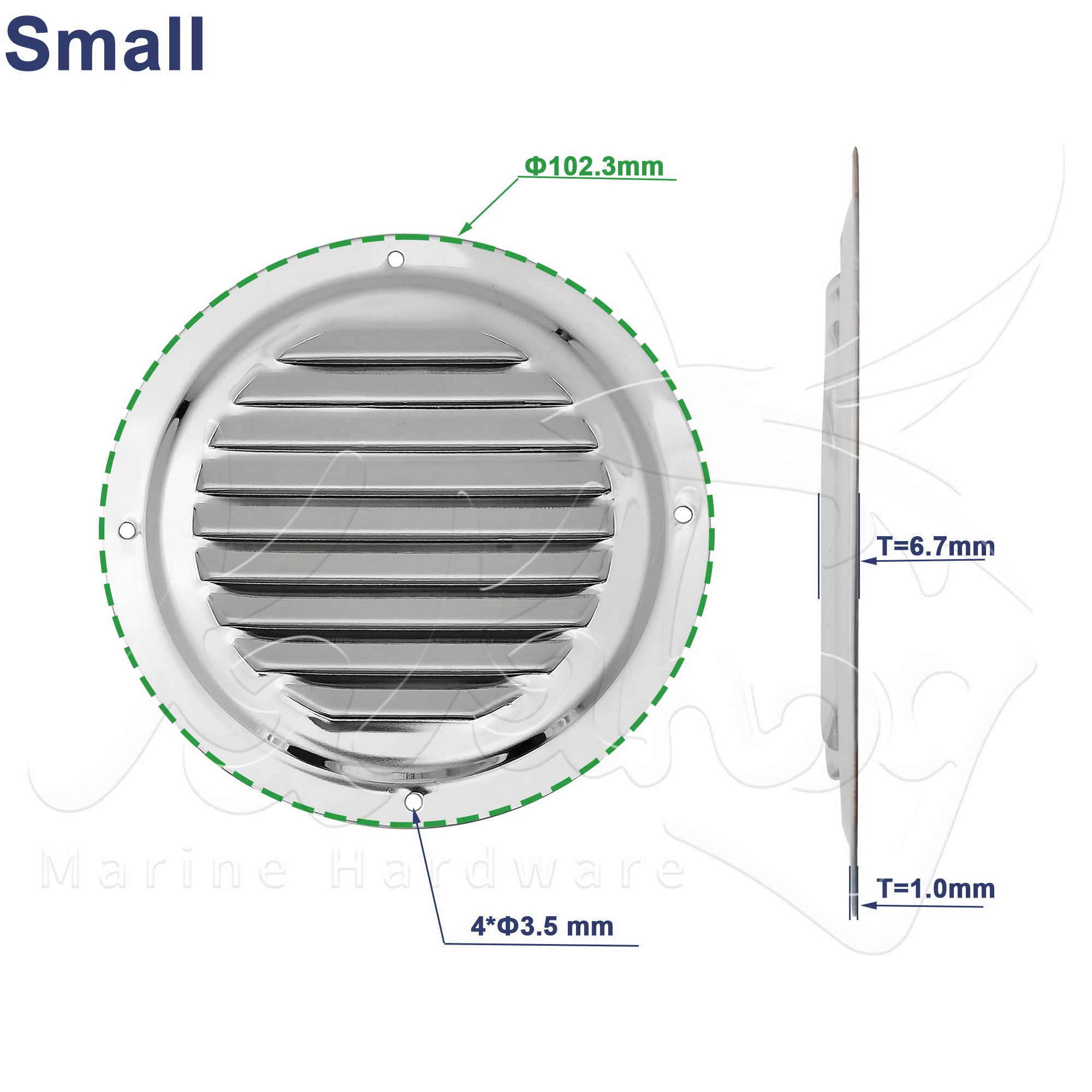 Stainless Steel 304 Round Louvered Vent Air Vent Grille Ventilation Louvered Ventilator Grill Cover Accessory for Boat
Stainless Steel 304 Round Louvered Vent Air Vent Grille Ventilation Louvered Ventilator Grill Cover Accessory for Boat