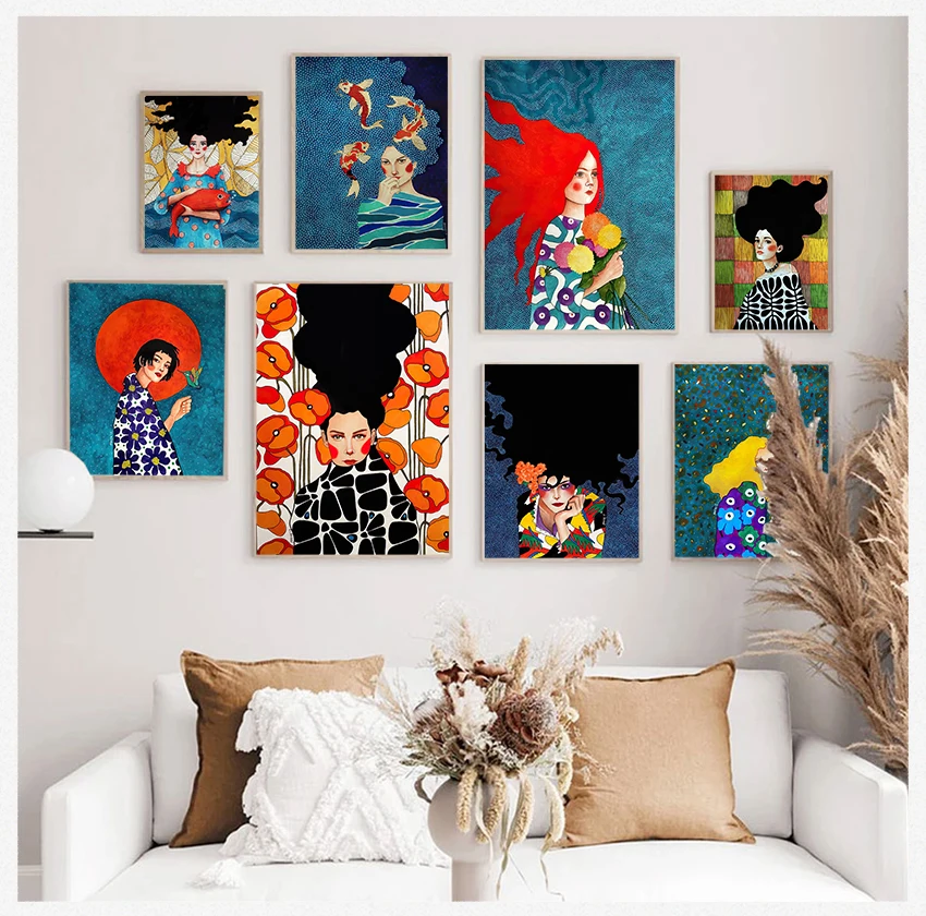 Fashion Nordic Vintage Abstract Girl Hair Flower Women Wall Art Print Canvas Painting Posters for Living Room Modern Home Decor
Fashion Nordic Vintage Abstract Girl Hair Flower Women Wall Art Print Canvas Painting Posters for Living Room Modern Home Decor