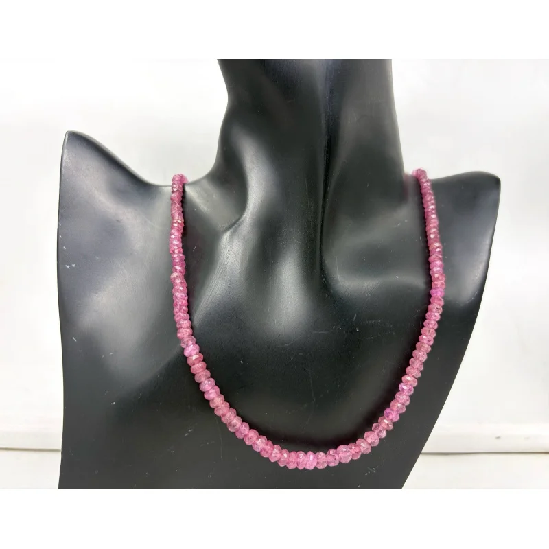 Natural Pink Ruby Necklace 20” Round Faceted 4–5mm Sterling Silver
Natural Pink Ruby Necklace 20” Round Faceted 4–5mm Sterling Silver
