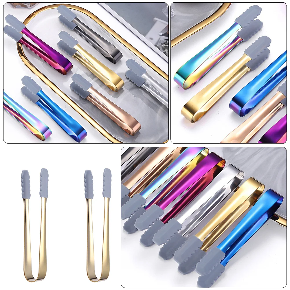 2pcs Stainless Steel Food Tong Silicone Head Ice Cube Clamp For Bar Kitchen Restaurant Use Small Serving Clip Multipurpose
2pcs Stainless Steel Food Tong Silicone Head Ice Cube Clamp For Bar Kitchen Restaurant Use Small Serving Clip Multipurpose