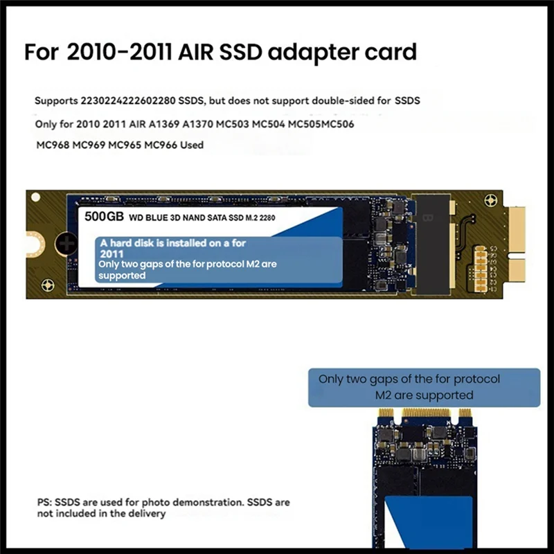 Адаптер Classic-M.2 NGFF SATA SSD для Air 2010 2011 A1369 A1370 M2 SSD-конвертер с поддержкой 2230 2242 2260 2280 M2 SSD
Адаптер Classic-M.2 NGFF SATA SSD для Air 2010 2011 A1369 A1370 M2 SSD-конвертер с поддержкой 2230 2242 2260 2280 M2 SSD