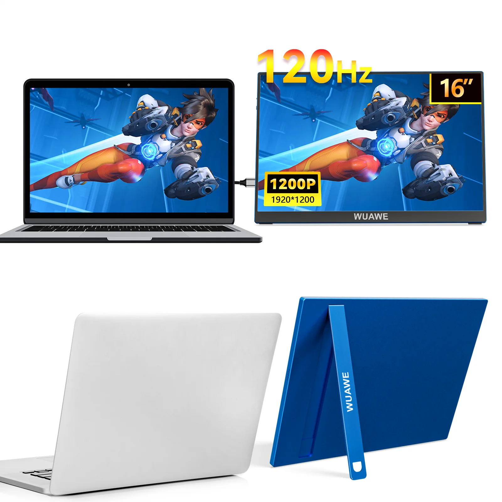 16-дюймовый портативный игровой монитор 1200P 120 Гц, алюминиевая подставка, внешний дисплей FHD IPS для ноутбука/телефона/Xbox/Mac/ПК, второй экран
16-дюймовый портативный игровой монитор 1200P 120 Гц, алюминиевая подставка, внешний дисплей FHD IPS для ноутбука/телефона/Xbox/Mac/ПК, второй экран