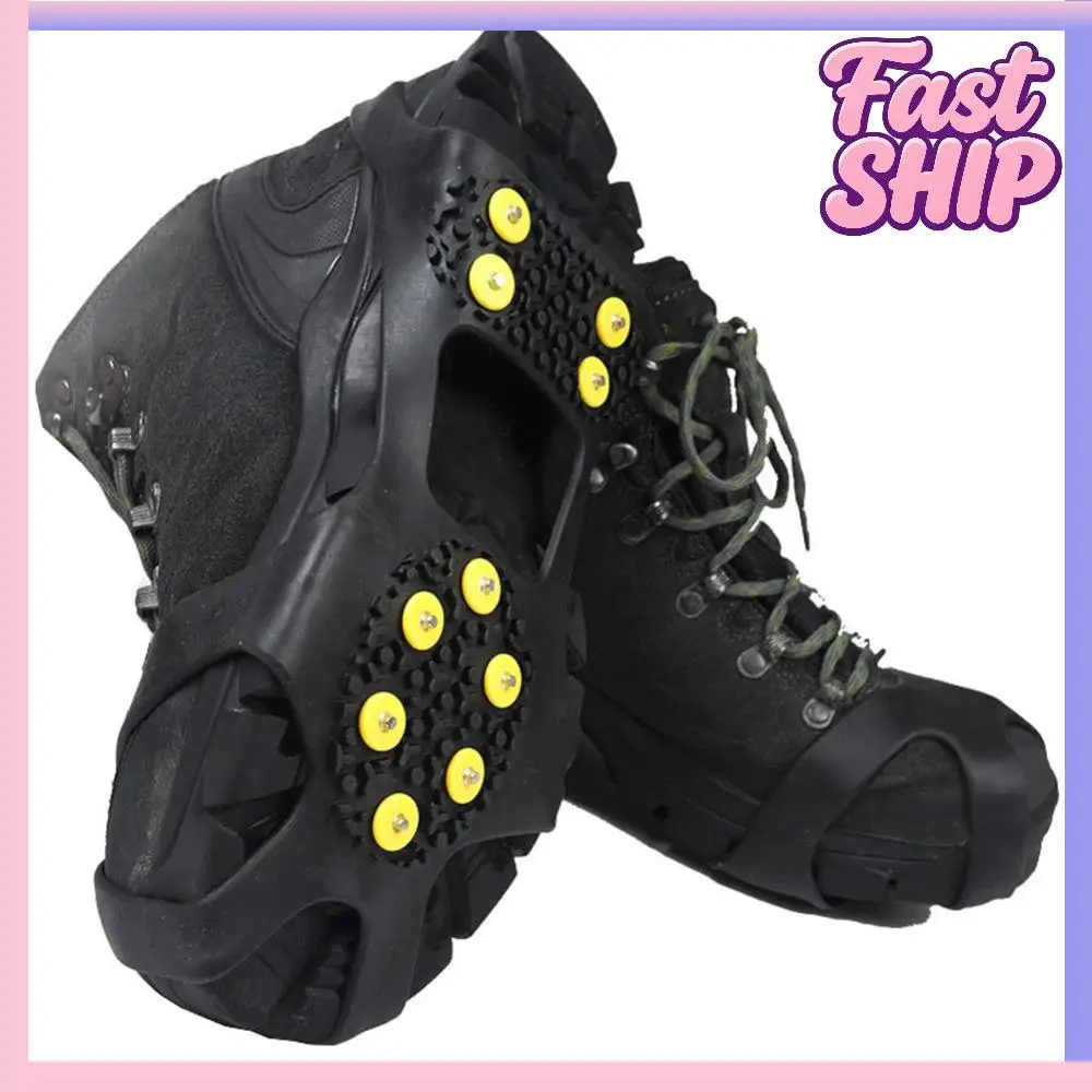 10 Teeth Climbing Crampons Anti-Slip Mountaineering Cleats Unisex Snow Claw Shoe Covers Outdoor Chain Shoe Spikes
10 Teeth Climbing Crampons Anti-Slip Mountaineering Cleats Unisex Snow Claw Shoe Covers Outdoor Chain Shoe Spikes