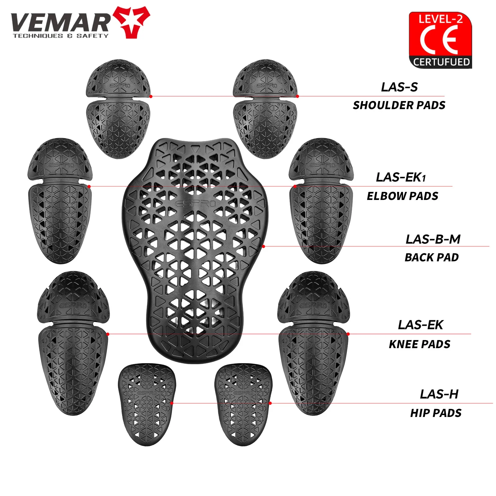 VEMAR Motorcycle Jacket Built-in Protective Pads CE2 Certification Motocross Jacket Protective Pads Motorbike Jacket Insert Pads
VEMAR Motorcycle Jacket Built-in Protective Pads CE2 Certification Motocross Jacket Protective Pads Motorbike Jacket Insert Pads