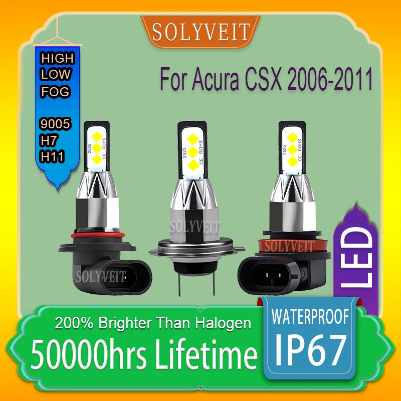 Clear Night Visibility Waterproof 9005 H7 H11 LED Headlight high low beam foglight For Acura CSX 2006 2007 2008 2009 2010 2011
Clear Night Visibility Waterproof 9005 H7 H11 LED Headlight high low beam foglight For Acura CSX 2006 2007 2008 2009 2010 2011