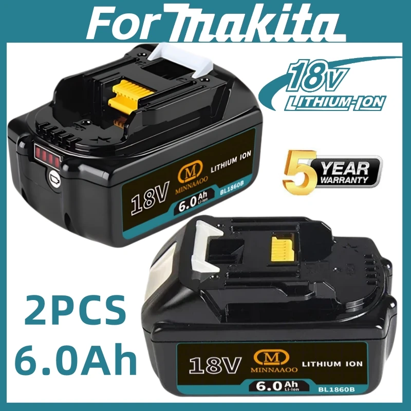 100% Genuine For Makita 18v Battery 6Ah BL1840 BL1830B BL1860B BL1850, Fast Charging Compatible with DJV182/DTD173 Tools
100% Genuine For Makita 18v Battery 6Ah BL1840 BL1830B BL1860B BL1850, Fast Charging Compatible with DJV182/DTD173 Tools