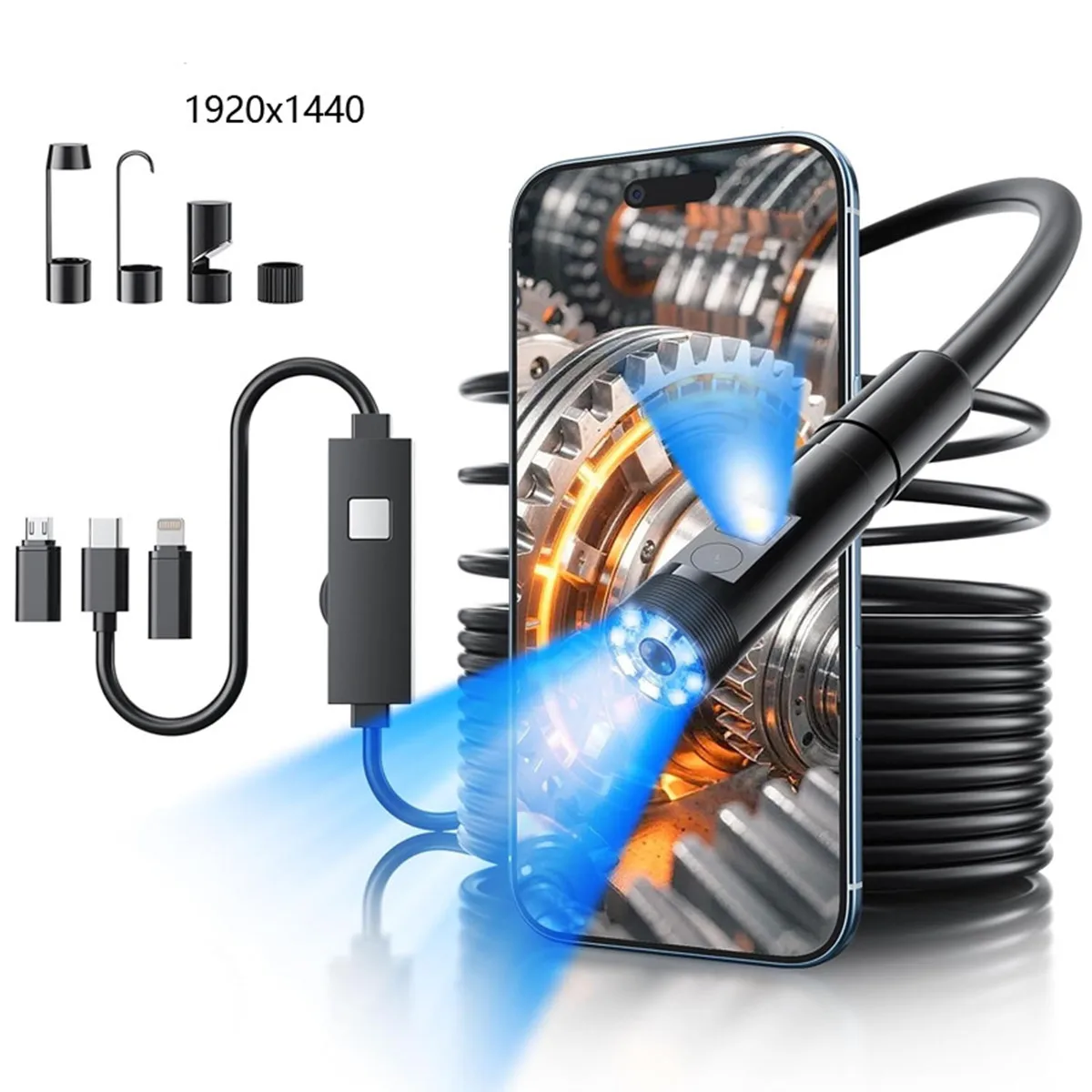 7.9mm 3MP 1440P Dual Lens For Android ISO 3in1 USB Endoscope Camera CMOS Borescope Inspection Otoscope Camera Digital Microscope
7.9mm 3MP 1440P Dual Lens For Android ISO 3in1 USB Endoscope Camera CMOS Borescope Inspection Otoscope Camera Digital Microscope
