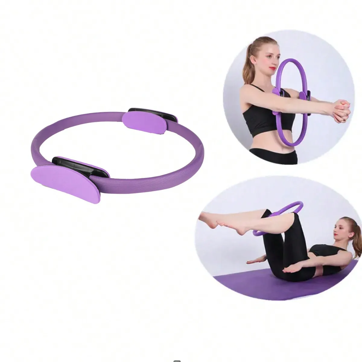 1pc PVC Pilates yoga circle multi ribbon handle, 30cm/37cm optional, suitable for both men and women's home gyms
1pc PVC Pilates yoga circle multi ribbon handle, 30cm/37cm optional, suitable for both men and women's home gyms
