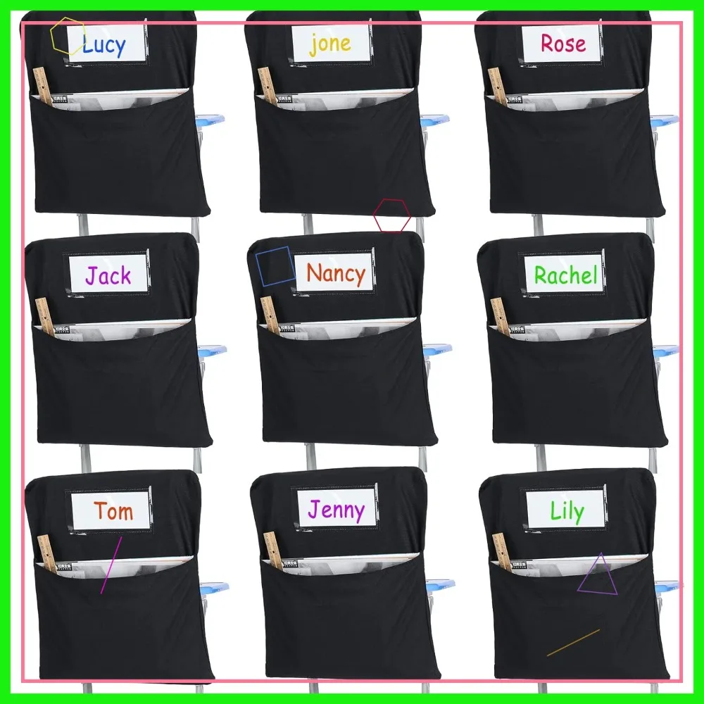 24 Pockets Chair Organizer for Classroom, 17x20 Inches Student Chair Bag with Name Tag, Keep Books & Supplies Tidy
24 Pockets Chair Organizer for Classroom, 17x20 Inches Student Chair Bag with Name Tag, Keep Books & Supplies Tidy