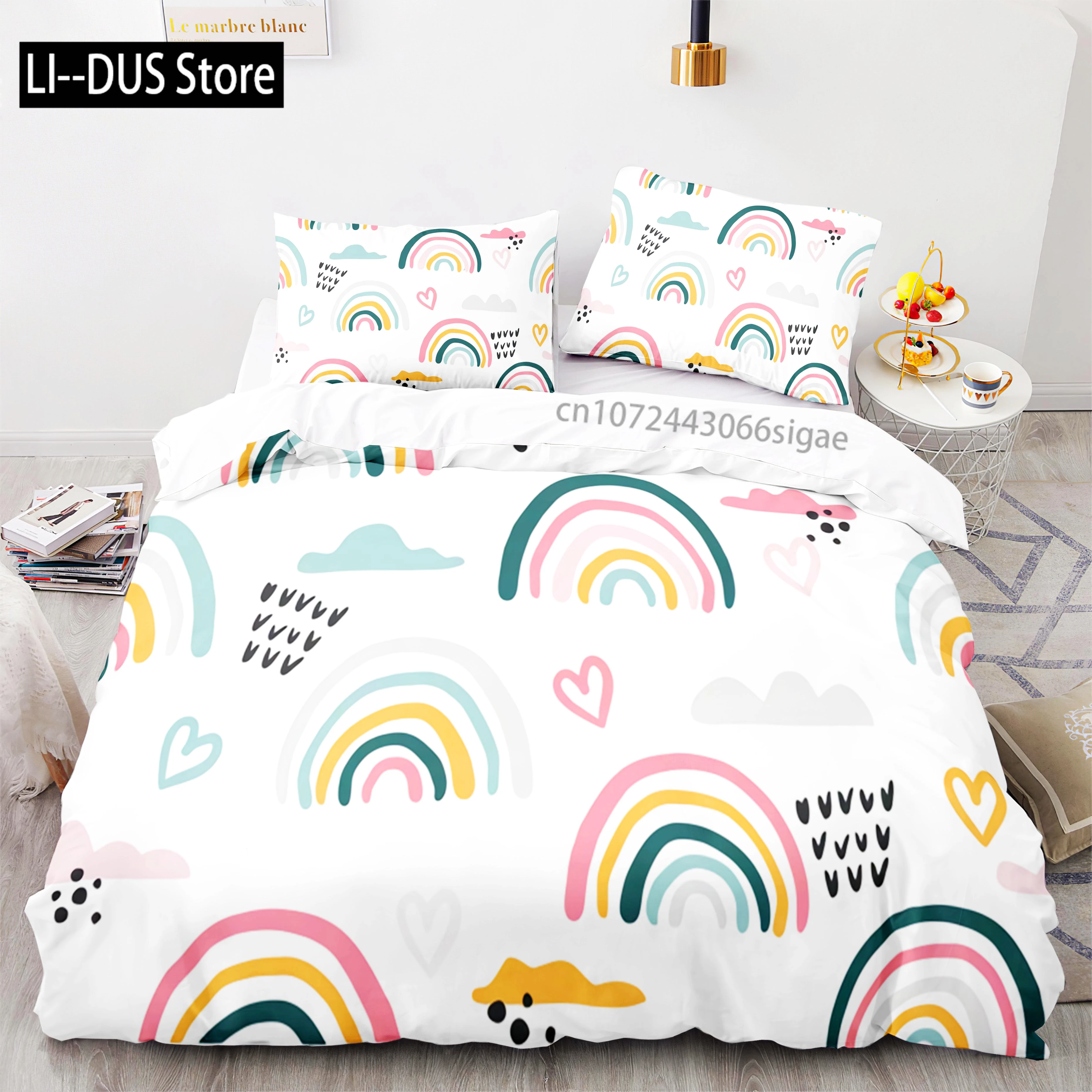 Rainbow Bedding Set Single Twin Full Queen King Size Sky And Baiyun Bed Set Aldult Kid Bedroom Duvetcover Sets 3D Print 012
Rainbow Bedding Set Single Twin Full Queen King Size Sky And Baiyun Bed Set Aldult Kid Bedroom Duvetcover Sets 3D Print 012