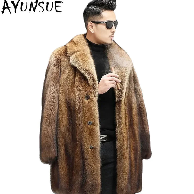 AYUNSUE Mink Real Fur Coat Luxury Mink Fur Jackets for Men 2025 Winter Warm Mens Fur Coat Mid-length Coats High Quality SGG
AYUNSUE Mink Real Fur Coat Luxury Mink Fur Jackets for Men 2025 Winter Warm Mens Fur Coat Mid-length Coats High Quality SGG