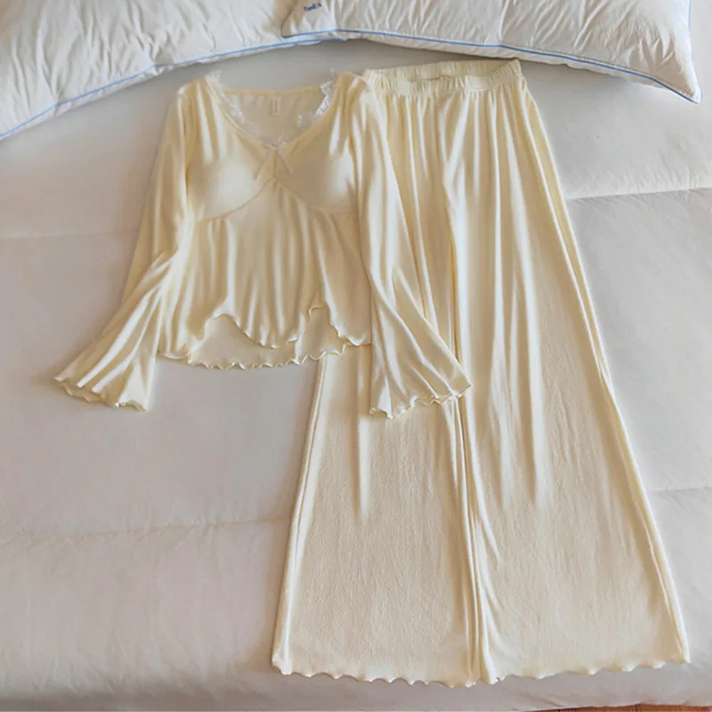 Island Velvet Warm Sleepwear For Winter Chest Pad V Neck Long Sleeve Top Trouser Sets Casual Loungewear Sleeping Women's Pajamas
Island Velvet Warm Sleepwear For Winter Chest Pad V Neck Long Sleeve Top Trouser Sets Casual Loungewear Sleeping Women's Pajamas