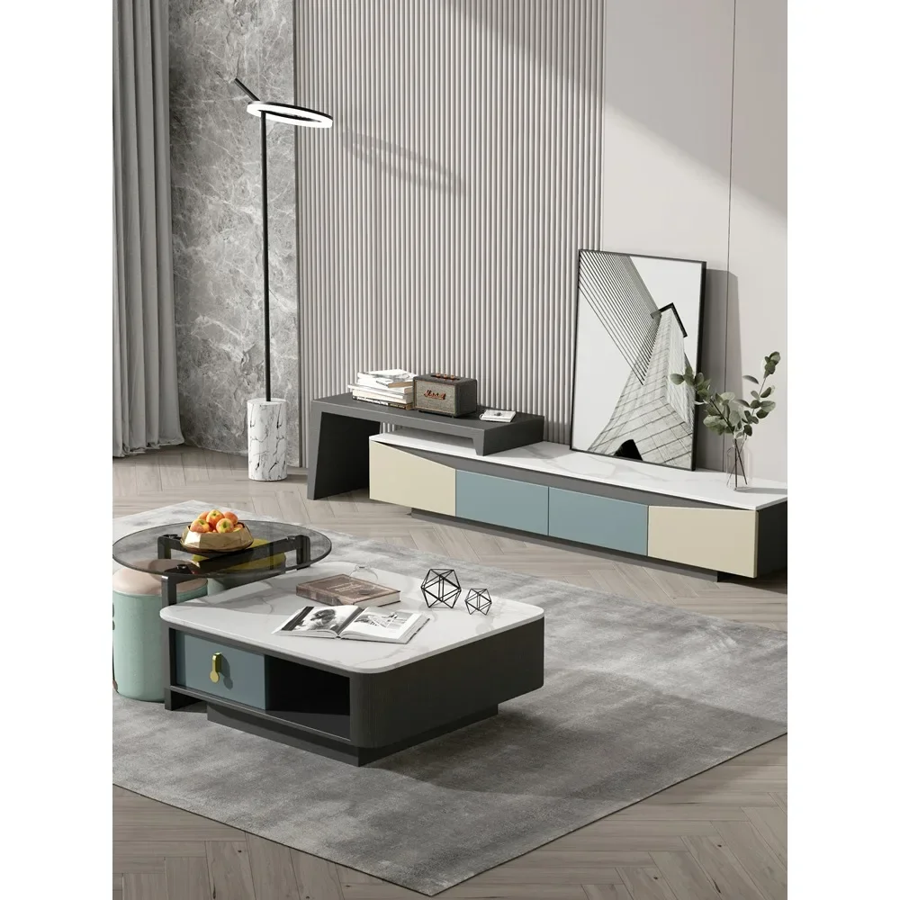 Modern simple fresh wind white rock slab living room Nordic minimalist creative telescopic TV cabinet coffee table combination s
Modern simple fresh wind white rock slab living room Nordic minimalist creative telescopic TV cabinet coffee table combination s