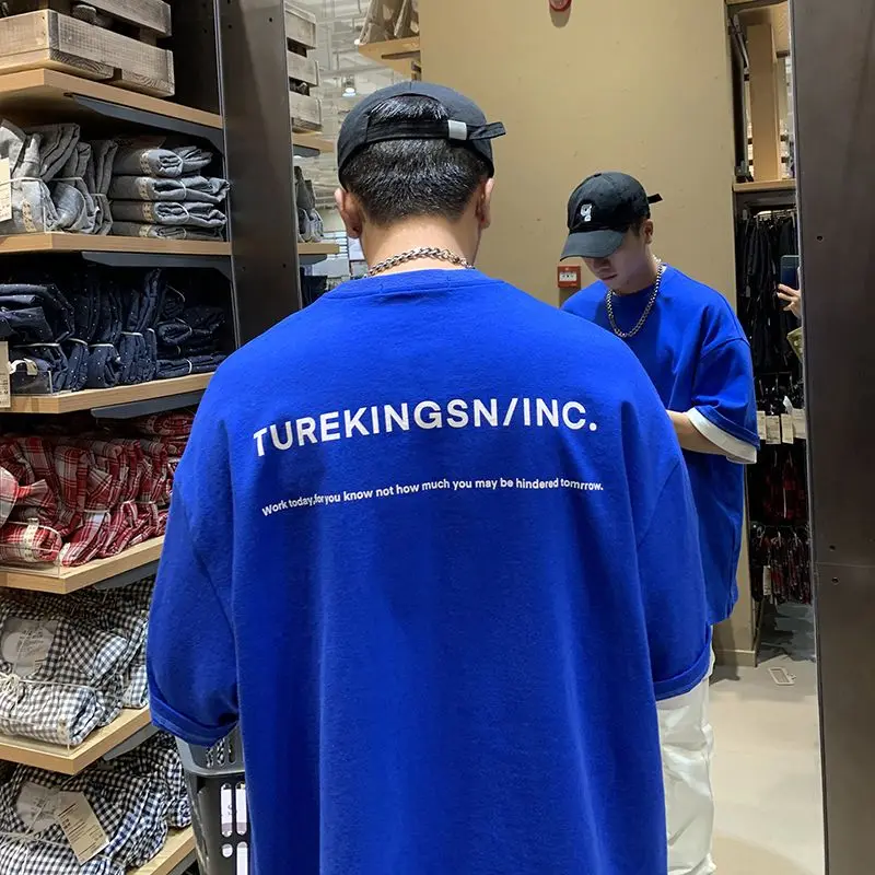100% cotton men's short-sleeved T-shirt new oversize loose and versatile ins trend Korean style half-sleeved T-shirt shirt men
100% cotton men's short-sleeved T-shirt new oversize loose and versatile ins trend Korean style half-sleeved T-shirt shirt men
