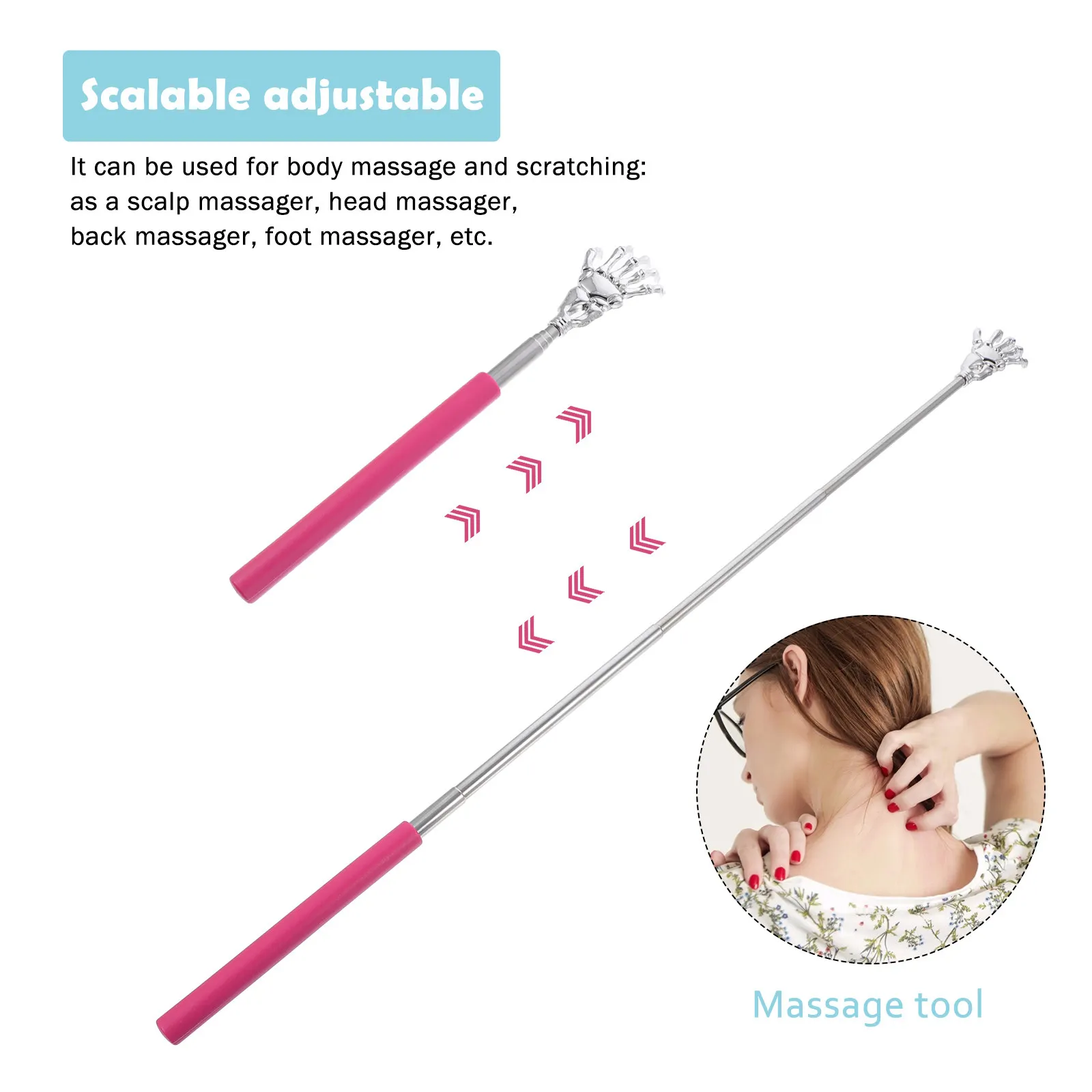 Телескопическая телескопическая чесалка для спины из нержавеющей стали для самомассажа, снятия зуда, портативный компактный эргономичный инструмент
Телескопическая телескопическая чесалка для спины из нержавеющей стали для самомассажа, снятия зуда, портативный компактный эргономичный инструмент