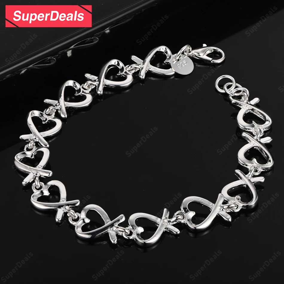 SuperDeals браслет из стерлингового серебра 925 пробы с сердечком, женская мода, помолвка, свадьба, подарок на день рождения, ювелирные изделия, аксессуары для пар
SuperDeals браслет из стерлингового серебра 925 пробы с сердечком, женская мода, помолвка, свадьба, подарок на день рождения, ювелирные изделия, аксессуары для пар