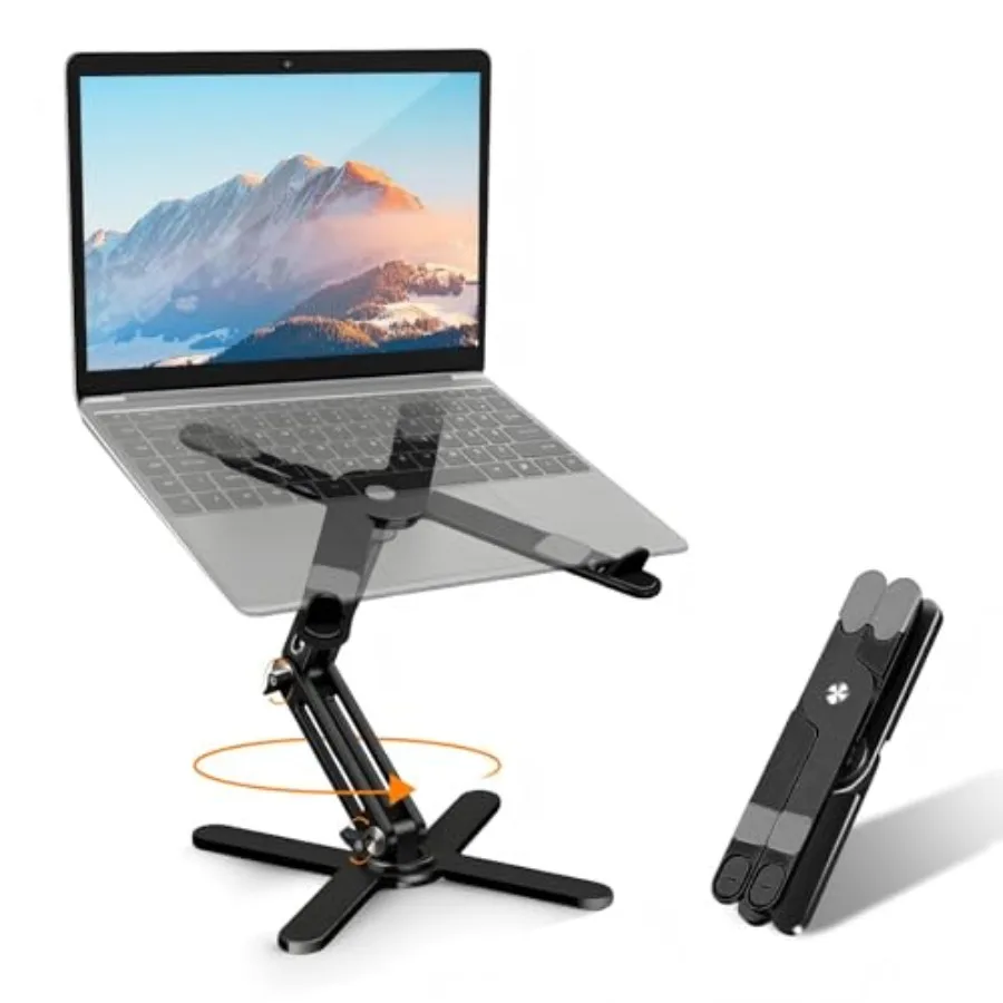 Laptop Stand with 360 Rotating Base Computer Notebook Laptop Riser Metal Holder for Desk Collaborative Work Fully Foldable for
Laptop Stand with 360 Rotating Base Computer Notebook Laptop Riser Metal Holder for Desk Collaborative Work Fully Foldable for