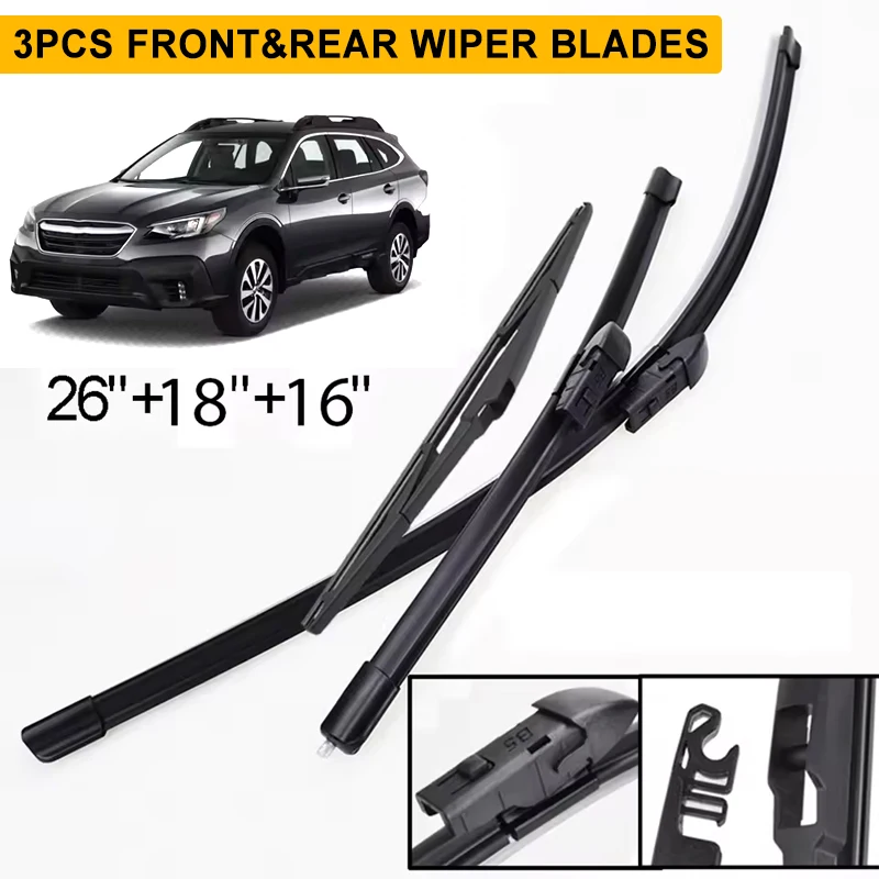 Wiper LHD Front & Rear Wiper Blades Set For Subaru Legacy Outback BT 2020 - 2023 Windshield Windscreen Window 26"16"16"
Wiper LHD Front & Rear Wiper Blades Set For Subaru Legacy Outback BT 2020 - 2023 Windshield Windscreen Window 26"16"16"