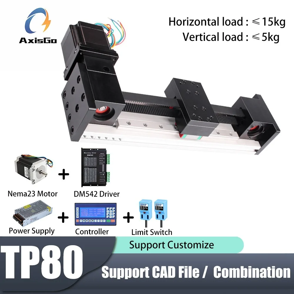 TP80 Belt Drive Linear Rail Slide Table High-Speed Silent Aluminum Profile Motorized Cross Gantry Module
TP80 Belt Drive Linear Rail Slide Table High-Speed Silent Aluminum Profile Motorized Cross Gantry Module