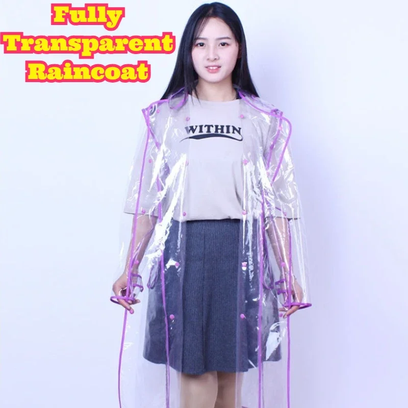 Transparent EVA Belted Raincoat Trim Hooded Unisex Waterproof Thickened Fashion Rainwear Cycling Hiking Travel Commute Packable
Transparent EVA Belted Raincoat Trim Hooded Unisex Waterproof Thickened Fashion Rainwear Cycling Hiking Travel Commute Packable