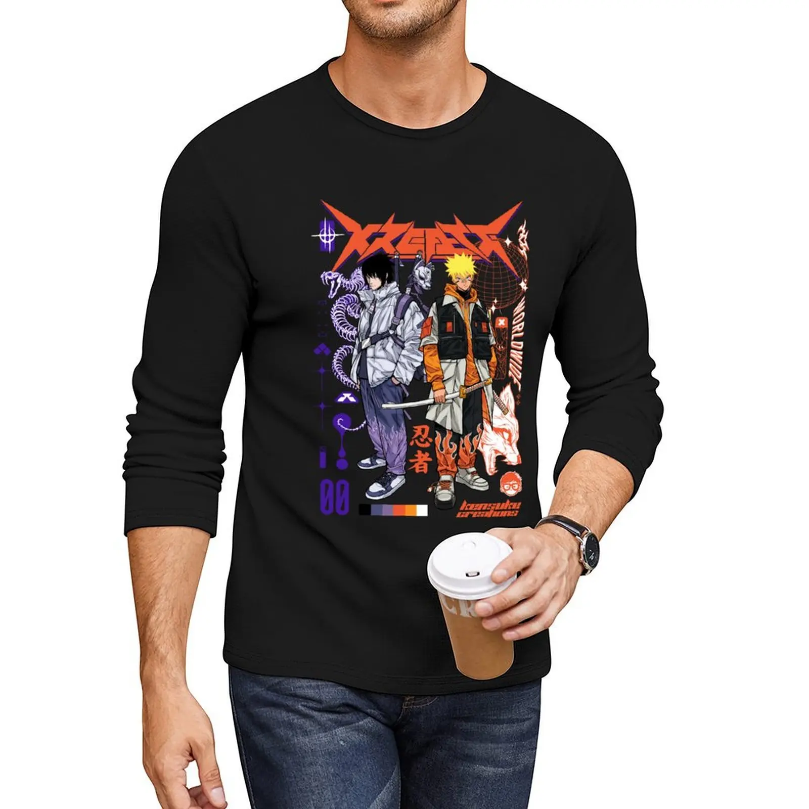 \tKREATE-Long T-Shirt Street Hunters, футболки больших размеров, корейские модные футболки для мужчин, хлопок
\tKREATE-Long T-Shirt Street Hunters, футболки больших размеров, корейские модные футболки для мужчин, хлопок