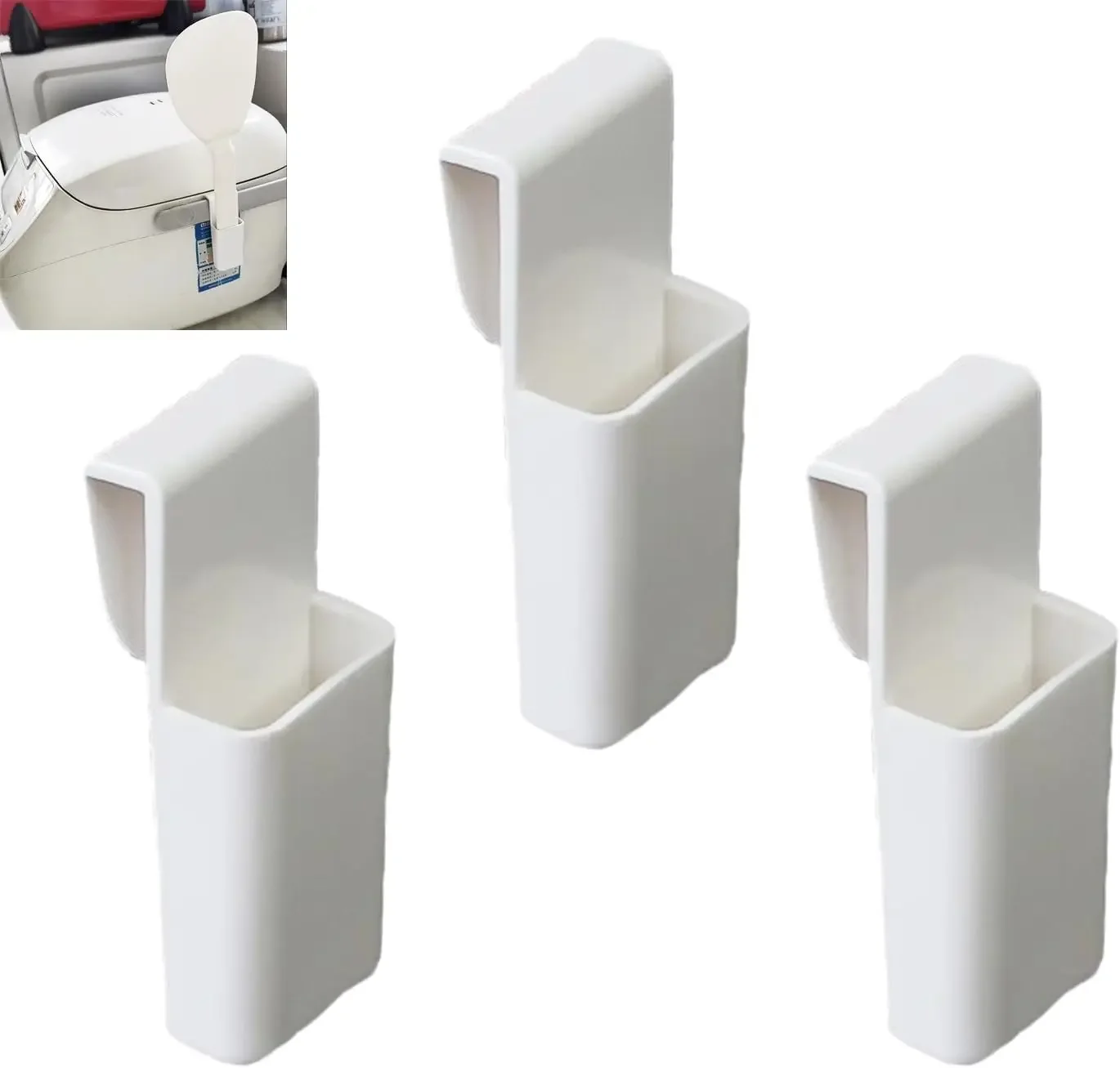 Rice Paddle Holder with Hanging Hook Stand for Spoon & Scooper Organizer
Rice Paddle Holder with Hanging Hook Stand for Spoon & Scooper Organizer