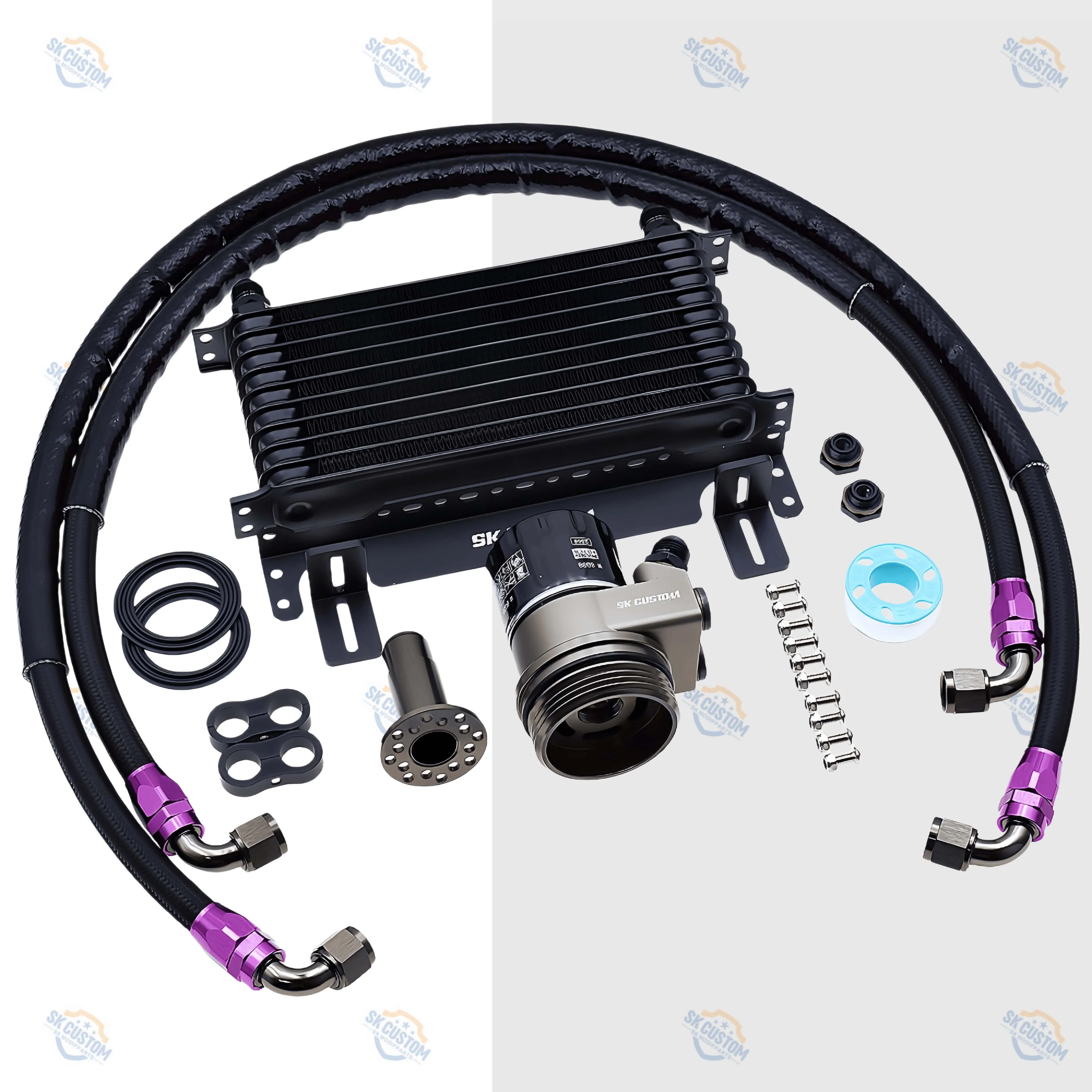 SK CUSTOM Engine oil cooling kit compatible with Audi S4 S5 Q7 A8L Porsche Cayenne V6 3.0T EA839 car engine cooling accessories
SK CUSTOM Engine oil cooling kit compatible with Audi S4 S5 Q7 A8L Porsche Cayenne V6 3.0T EA839 car engine cooling accessories