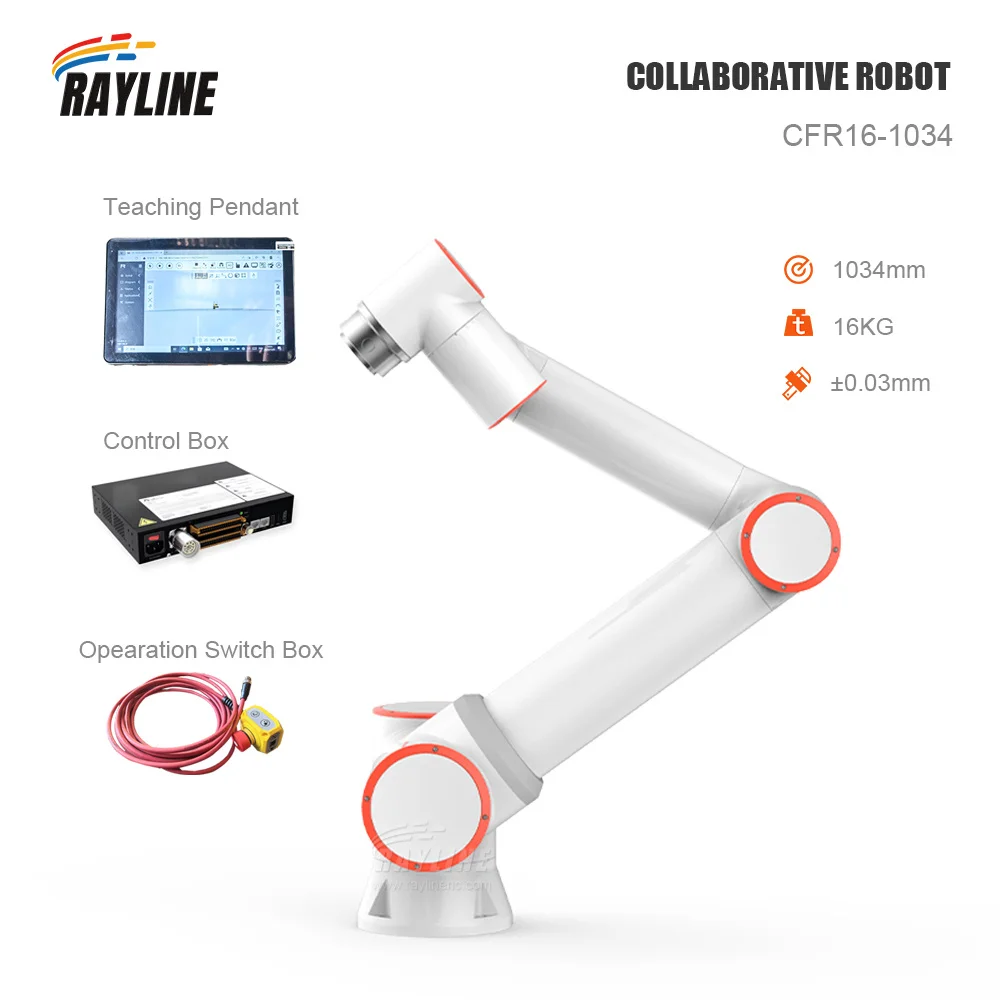 High precision Automatic Industrial 6 Axis Collaborative Robot Cobot 3Kg 5Kg 10Kg Payload Robotic Arm for Palletizing Welding
High precision Automatic Industrial 6 Axis Collaborative Robot Cobot 3Kg 5Kg 10Kg Payload Robotic Arm for Palletizing Welding