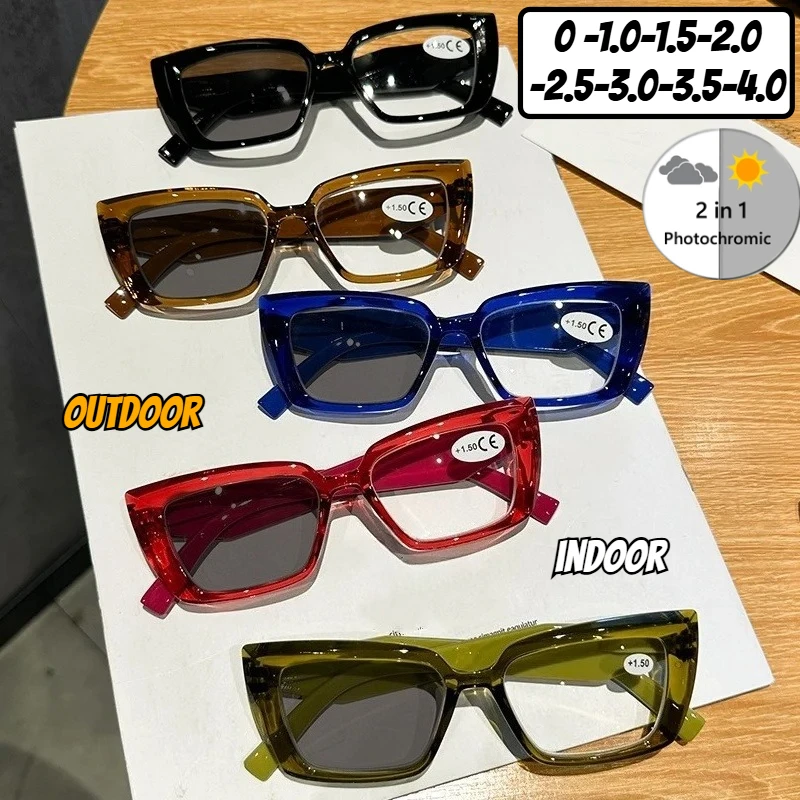 Neutral Retro Square Frame Photochromic Prescription Glasses for Men and Women Fashionable Square HD Blue Light Blocking Glasses
Neutral Retro Square Frame Photochromic Prescription Glasses for Men and Women Fashionable Square HD Blue Light Blocking Glasses