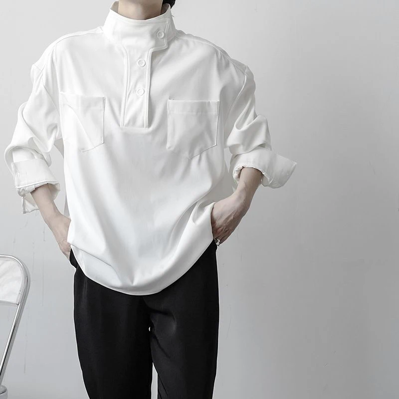 Turtleneck Solid Simple Loose Pockets Loose Autumn Spring Long Sleeve Casual Men T Shirt Fashion Office Work Oversized Clothes
Turtleneck Solid Simple Loose Pockets Loose Autumn Spring Long Sleeve Casual Men T Shirt Fashion Office Work Oversized Clothes