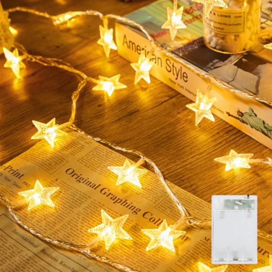Star String Lights Battery Operated - 17 Feet 50 LED Star Fairy String Lights with Timer, Waterproof for Indoor Bedroom Tent Lo
Star String Lights Battery Operated - 17 Feet 50 LED Star Fairy String Lights with Timer, Waterproof for Indoor Bedroom Tent Lo