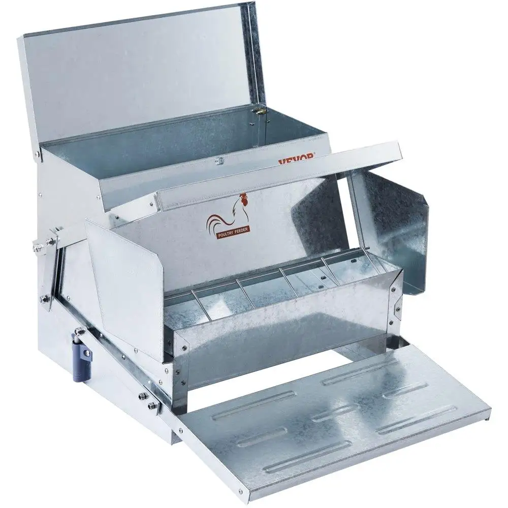 Automatic Chicken Feeder 25 lbs Capacity 10 Chickens 11 Days Galvanized Steel Poultry Feeder
Automatic Chicken Feeder 25 lbs Capacity 10 Chickens 11 Days Galvanized Steel Poultry Feeder