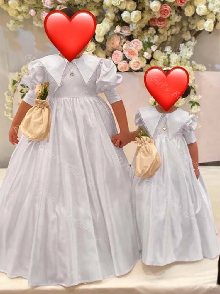 Customized Girls Party Gown Chic Shawl Lapel High Waist Flower Girl Dresses for Wedding 2-14Y Kids First Communion Pageant Dress
Customized Girls Party Gown Chic Shawl Lapel High Waist Flower Girl Dresses for Wedding 2-14Y Kids First Communion Pageant Dress