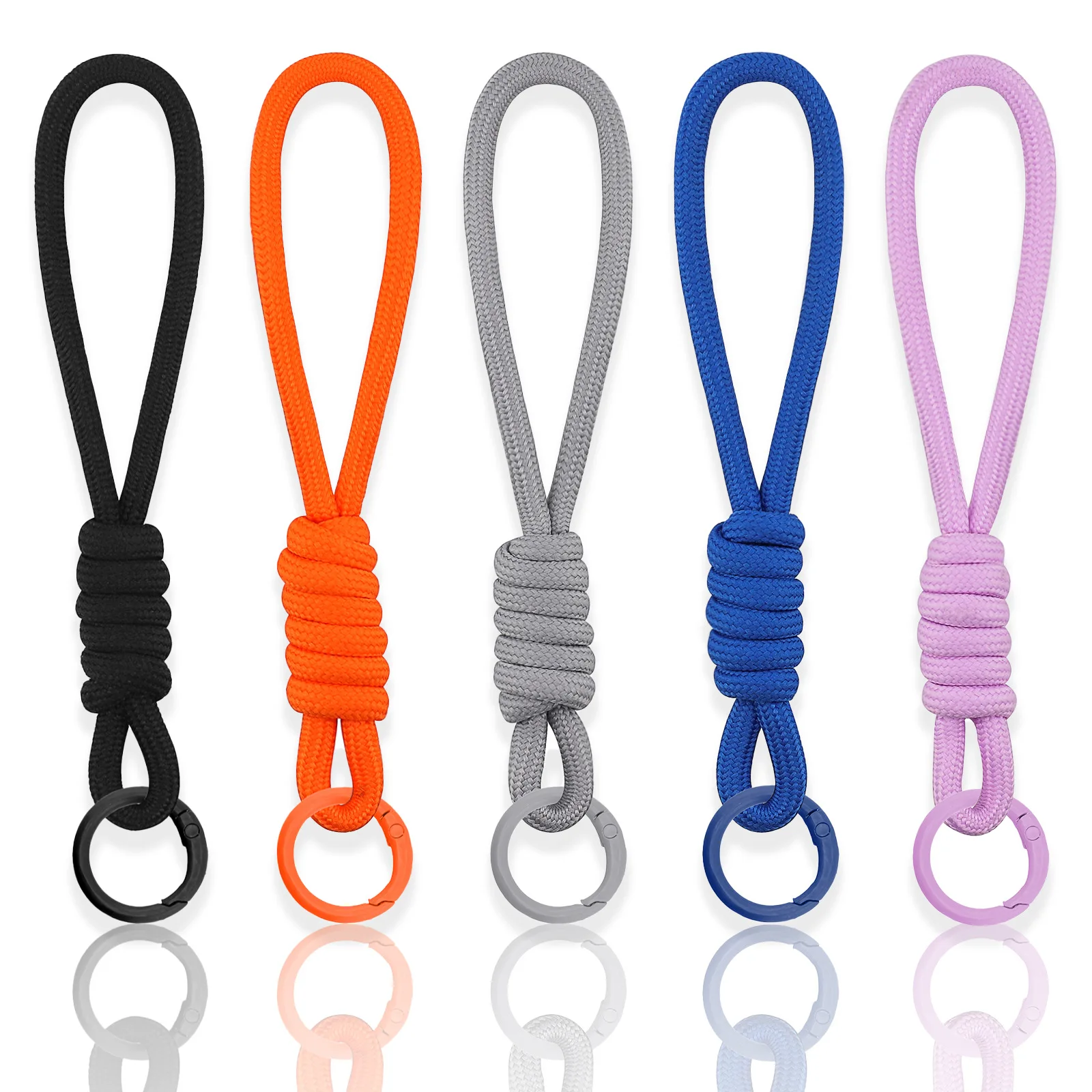 Nylon solid-color braided rope keychain lanyard, unisex carabiner-style couple’s wrist strap, bag charm, phone lanyard, keys
Nylon solid-color braided rope keychain lanyard, unisex carabiner-style couple’s wrist strap, bag charm, phone lanyard, keys