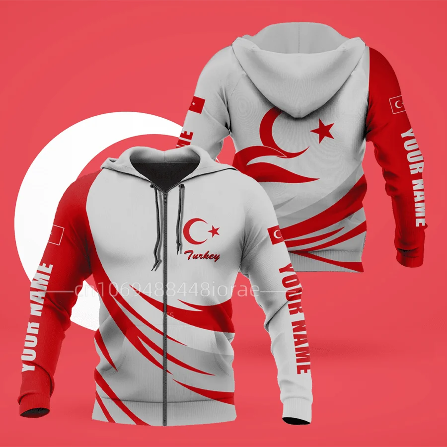 2023 New Men's Hoodie Jacket Turkey Flag 3d Print Casual Fashion Zipper Hoodie Free Custom Name Men's and Women's Hoodie
2023 New Men's Hoodie Jacket Turkey Flag 3d Print Casual Fashion Zipper Hoodie Free Custom Name Men's and Women's Hoodie