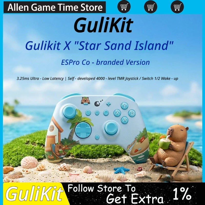 Gulikit Controller Star Sand Island Sign Jointly Es Pro/Spirit2 Game Controller One Button Wake Up For Switch2 Ns2 Xbox Pc
Gulikit Controller Star Sand Island Sign Jointly Es Pro/Spirit2 Game Controller One Button Wake Up For Switch2 Ns2 Xbox Pc