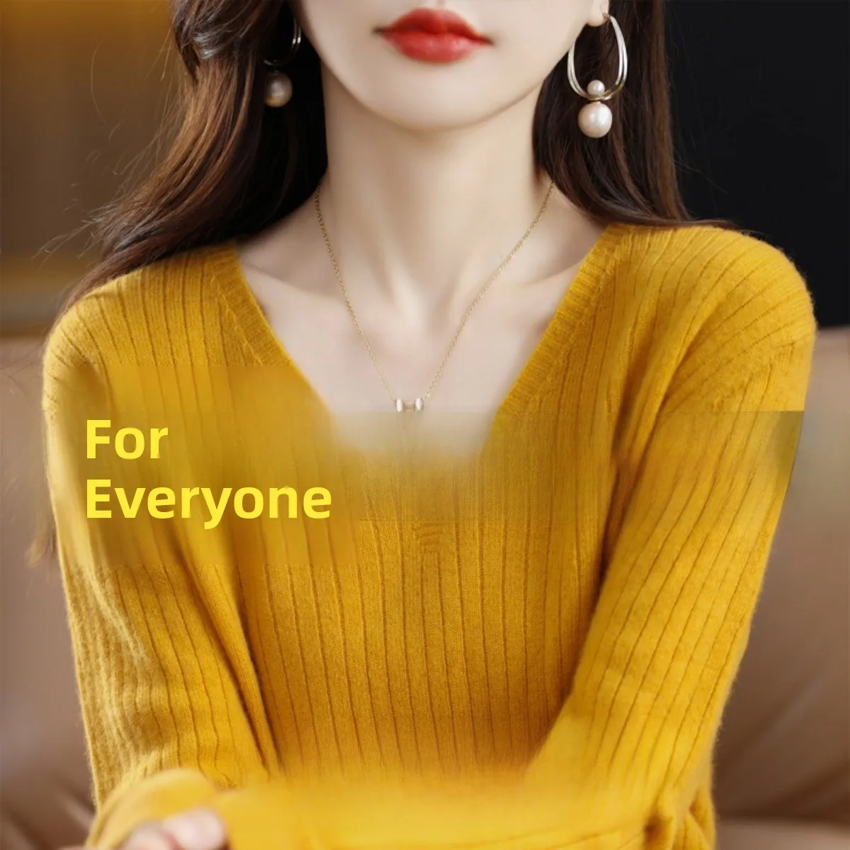 Ele V-Ne Knitted Sweater Women's Loose Long Sve Woolen Base irt Autumn Winter New Sle Commute Sle Pure Color
Ele V-Ne Knitted Sweater Women's Loose Long Sve Woolen Base irt Autumn Winter New Sle Commute Sle Pure Color