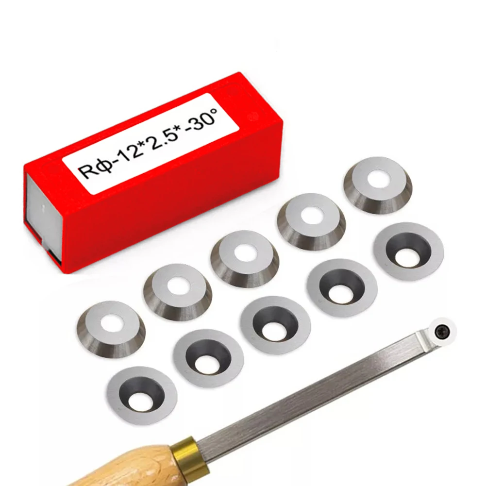 10PCS Carbide Insert 12 X 2.5mm 30 Degrees Round Wood Turning Carbide Tip Insert 12*2.5*-30° Lathe Chisel Blade Cutter Tools
10PCS Carbide Insert 12 X 2.5mm 30 Degrees Round Wood Turning Carbide Tip Insert 12*2.5*-30° Lathe Chisel Blade Cutter Tools