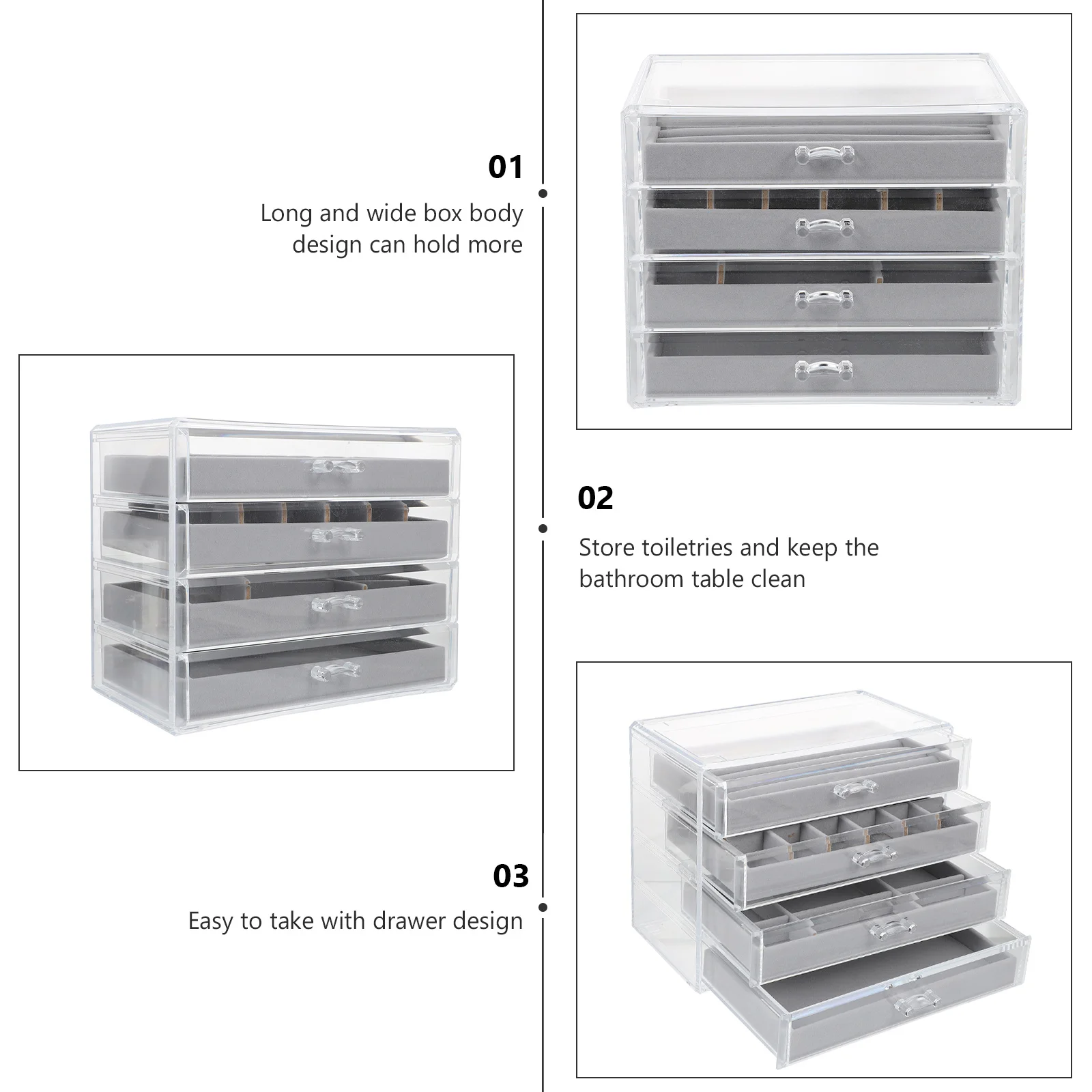 Multi-Layer Box Desktop Organizer For Bathroom Living Room Makeup Holder Cosmetics Multi-Layer Box Container
Multi-Layer Box Desktop Organizer For Bathroom Living Room Makeup Holder Cosmetics Multi-Layer Box Container