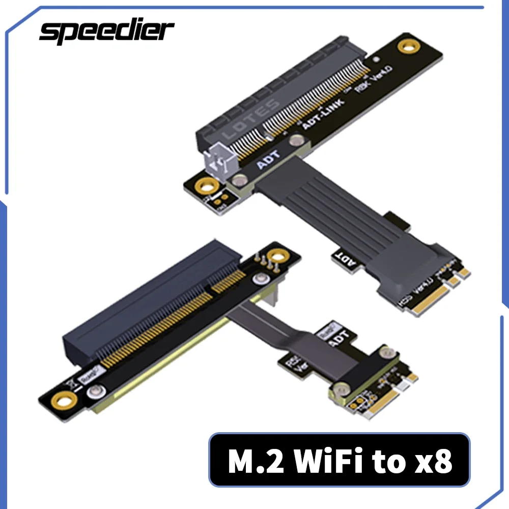M.2 WiFi To PCIe X8 Riser Cable Gen3.0 RAID Card NVMe SSD LAN Card Capture Card To M.2 Key A.E Extension Adapter Cable R58SK 4.0
M.2 WiFi To PCIe X8 Riser Cable Gen3.0 RAID Card NVMe SSD LAN Card Capture Card To M.2 Key A.E Extension Adapter Cable R58SK 4.0