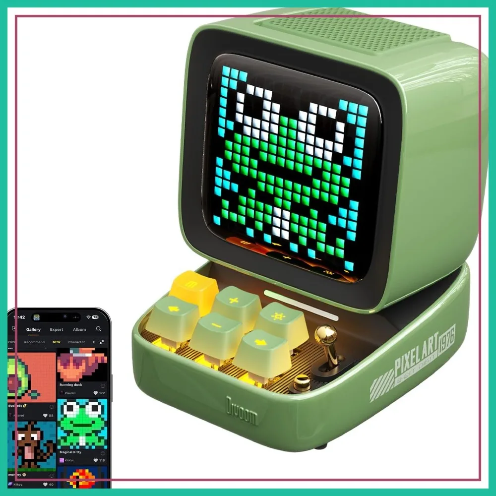 Retro Pixel Art Game Bluetooth Speaker with 16x16 LED App Controlled Front Screen
Retro Pixel Art Game Bluetooth Speaker with 16x16 LED App Controlled Front Screen
