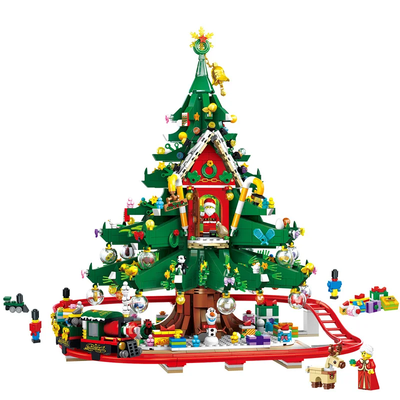2022 New 88013 Christmas Tree 2100pcs Winter Village Train Santa Claus Elk New Year Building Block Kits Children's Toy Gifts
2022 New 88013 Christmas Tree 2100pcs Winter Village Train Santa Claus Elk New Year Building Block Kits Children's Toy Gifts